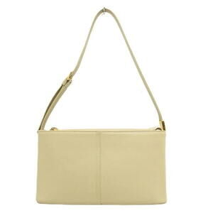 Burberry Leather Hobo Shoulder Bag Ivory White